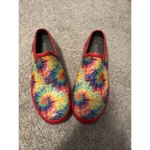 Bogs Womens Slip On Garden Clog Rain Shoe Size 9 Tie-Dye